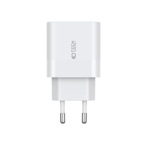 Ładowarka sieciowa Tech-Protect C20W Network Charger 2xUSB-C, PD, 20W White