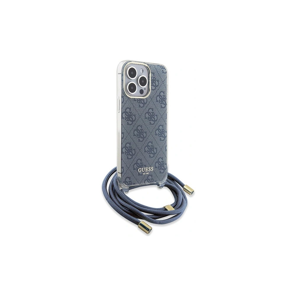 Hurtownia GSM - Etui Guess GUHCP15XHC4SEB Apple iPhone 15 Pro Max hardcase Crossbody Cord 4G Print modrý/blue - GUE3096 - {ean13} - Hurt