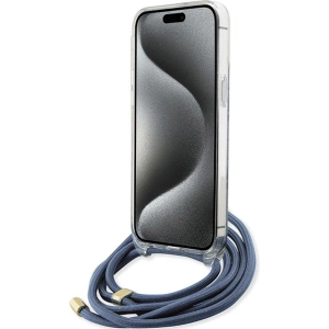 Wholesale Guess GUHCP15XHC4SEB Apple iPhone 15 Pro Max hardcase Crossbody Cord 4G Print blue - GUE3096 - {ean13} - Hurt