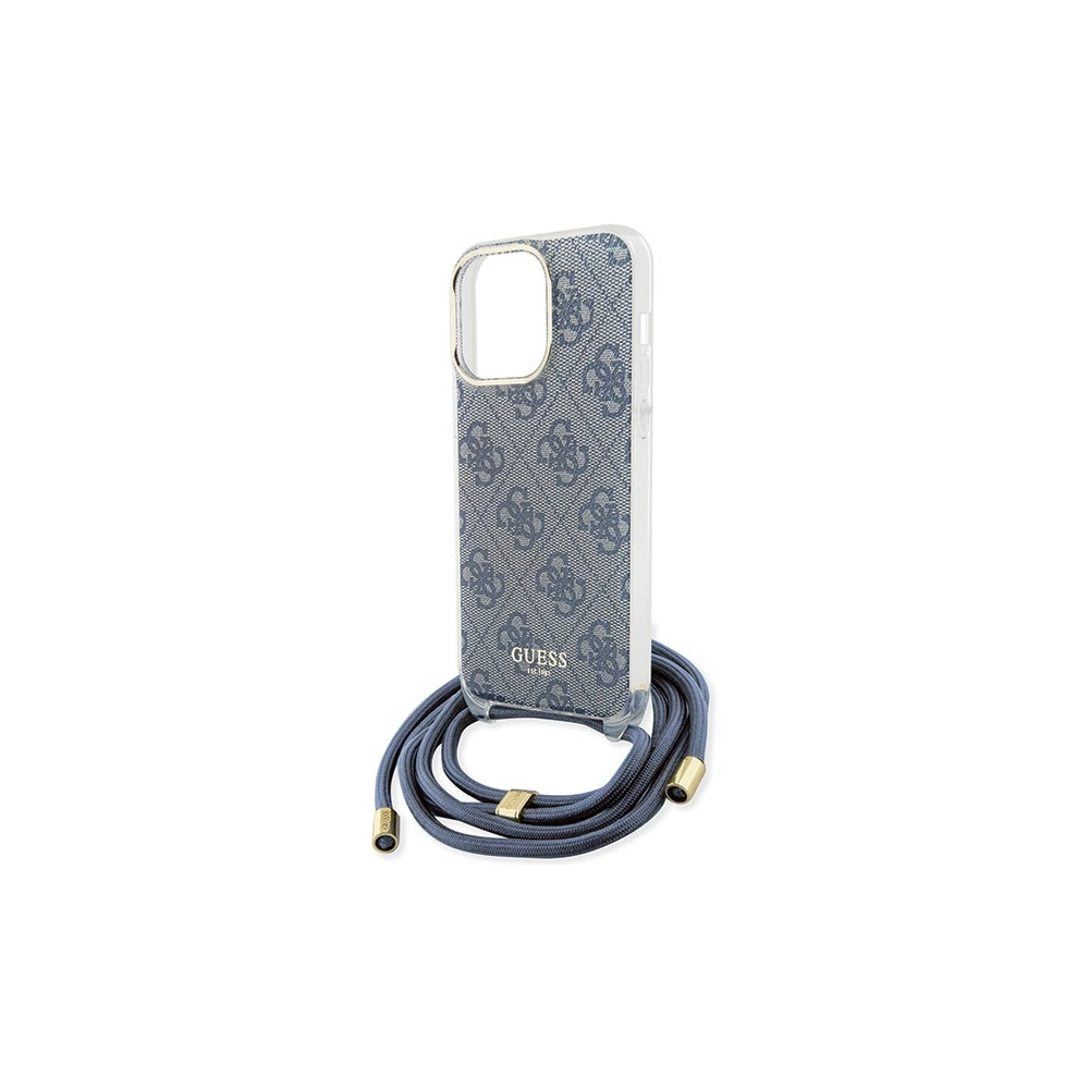 Hurtownia GSM - Etui Guess GUHCP15XHC4SEB Apple iPhone 15 Pro Max hardcase Crossbody Cord 4G Print modrý/blue - GUE3096 - {ean13} - Hurt