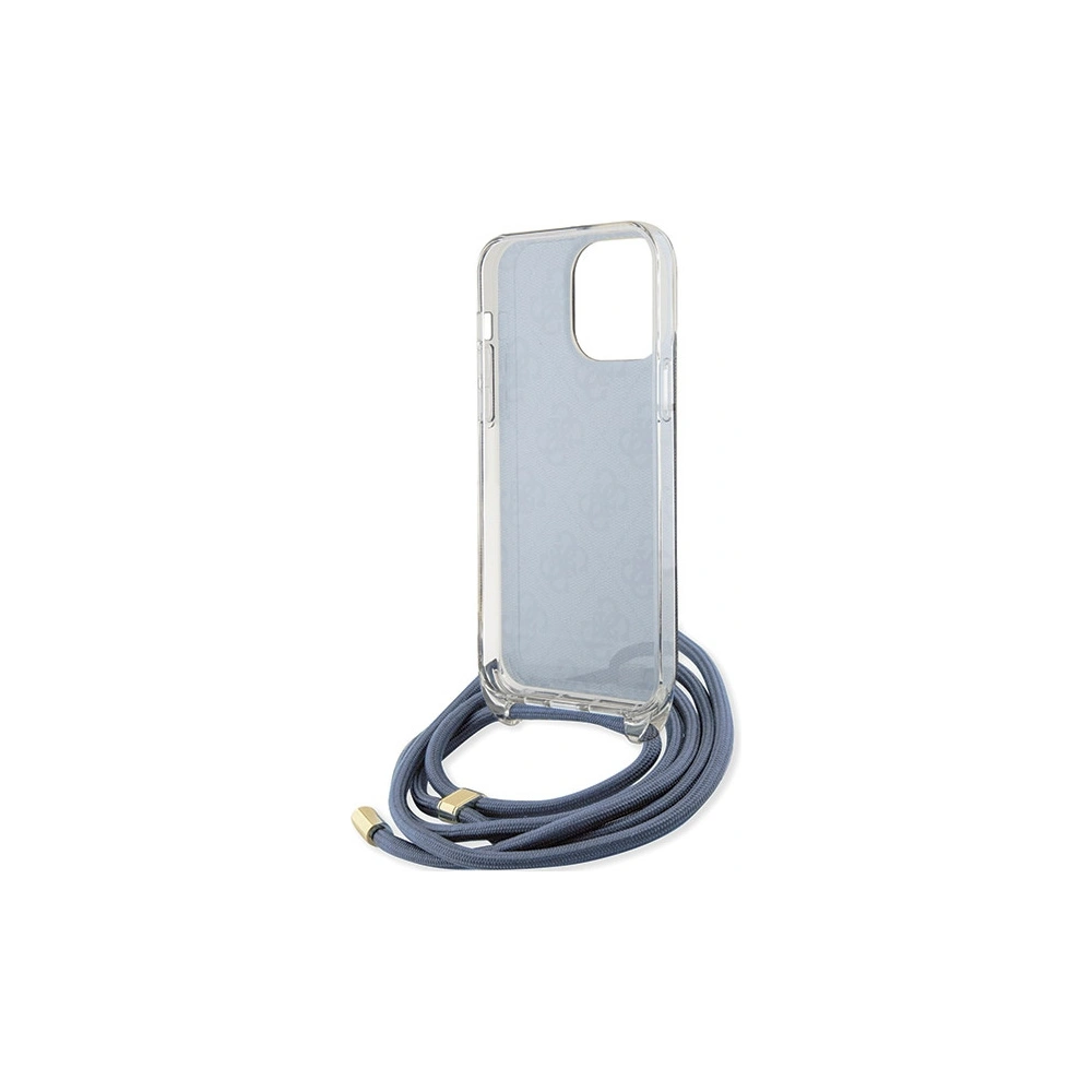Wholesale Guess GUHCP15XHC4SEB Apple iPhone 15 Pro Max hardcase Crossbody Cord 4G Print blue - GUE3096 - {ean13} - Hurt