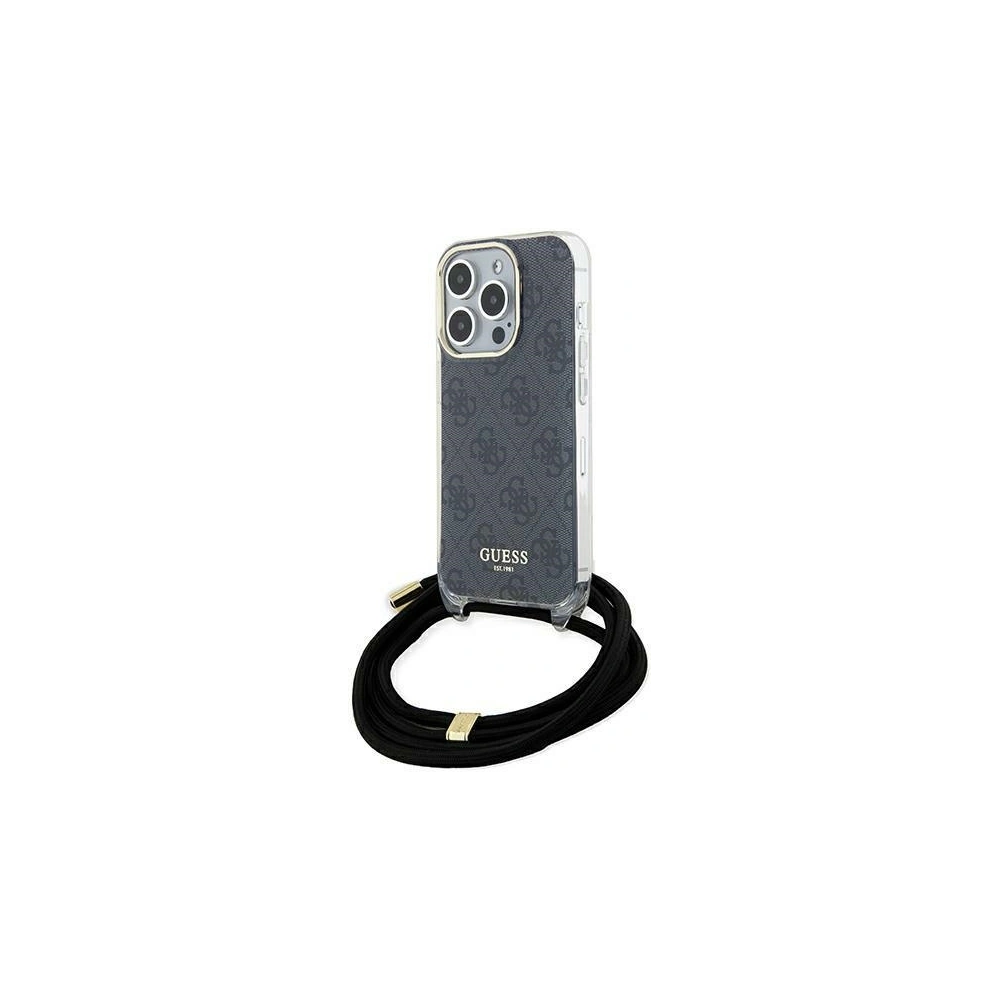 Hurtownia GSM - Etui Guess GUHCP15XHC4SEK Apple iPhone 15 Pro Max hardcase Crossbody Cord 4G Print černý/black - GUE3097 - {ean13} - Hurt