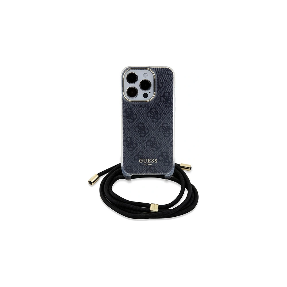 Hurtownia GSM - Etui Guess GUHCP15XHC4SEK Apple iPhone 15 Pro Max hardcase Crossbody Cord 4G Print černý/black - GUE3097 - {ean13} - Hurt