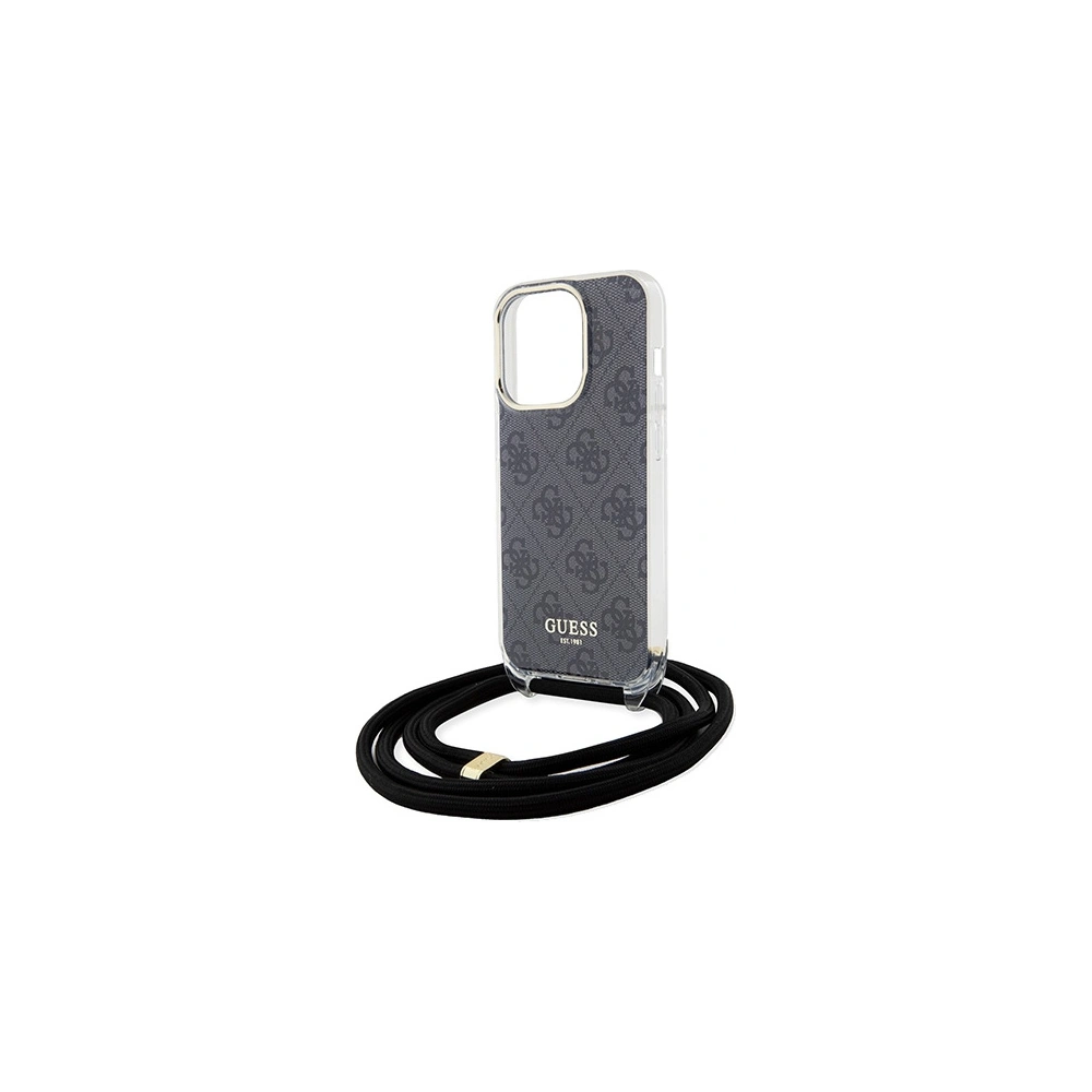 Wholesale Guess GUHCP15XHC4SEK Apple iPhone 15 Pro Max hardcase Crossbody Cord 4G Print black - GUE3097 - {ean13} - Hurt