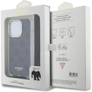 Wholesale Guess GUHCP15XHC4SEK Apple iPhone 15 Pro Max hardcase Crossbody Cord 4G Print black - GUE3097 - {ean13} - Hurt