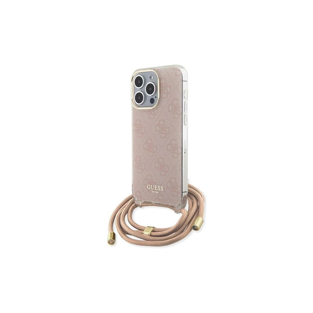 Hurtownia GSM - Case Guess GUHCP15XHC4SEP Apple iPhone 15 Pro Max Hardcase Crossbody Cord 4G Print rosa/pink - GUE3098 - {ean13} - Hurt