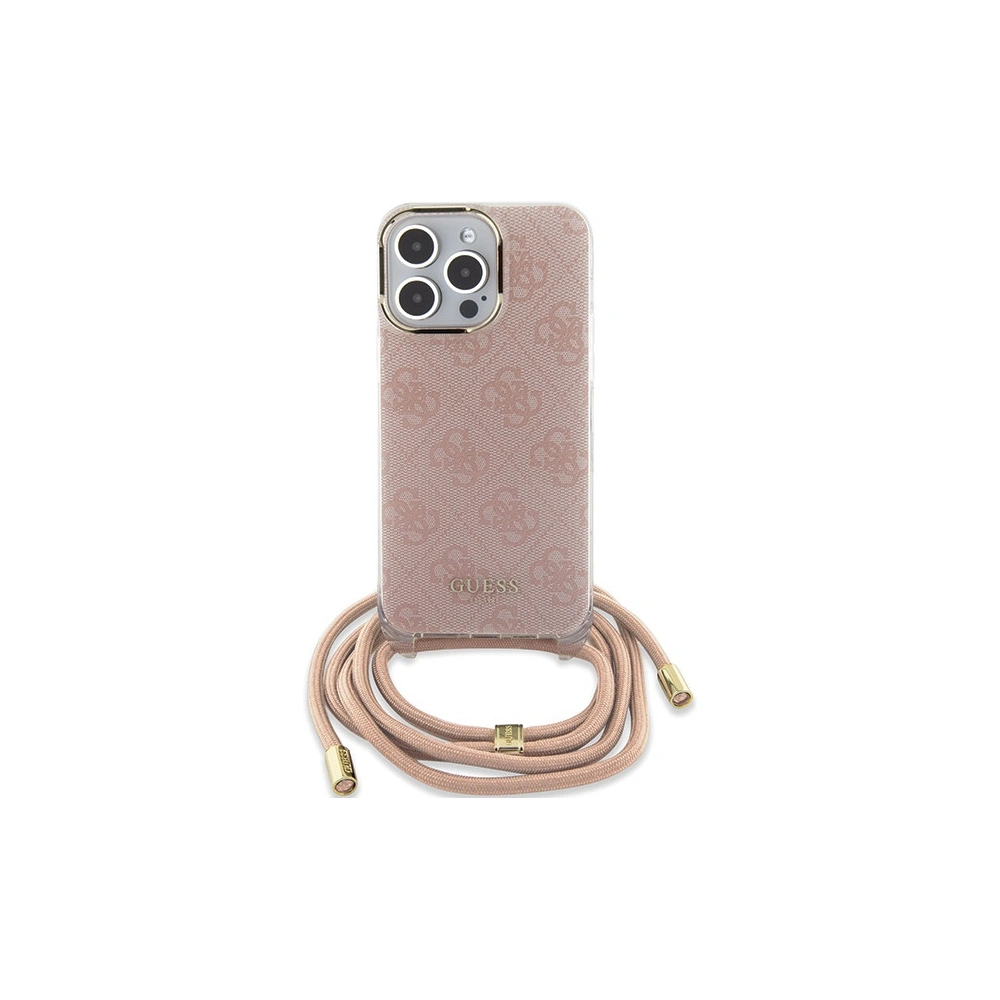 Hurtownia GSM - Case Guess GUHCP15XHC4SEP Apple iPhone 15 Pro Max Hardcase Crossbody Cord 4G Print rosa/pink - GUE3098 - {ean13} - Hurt