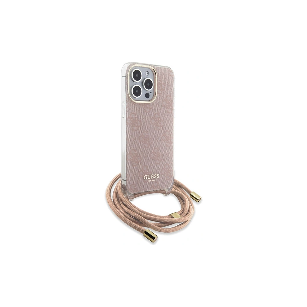 Hurtownia GSM - Case Guess GUHCP15XHC4SEP Apple iPhone 15 Pro Max Hardcase Crossbody Cord 4G Print rosa/pink - GUE3098 - {ean13} - Hurt
