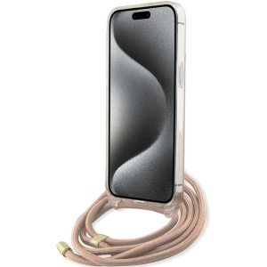 Hurtownia GSM - Case Guess GUHCP15XHC4SEP Apple iPhone 15 Pro Max Hardcase Crossbody Cord 4G Print rosa/pink - GUE3098 - {ean13} - Hurt