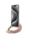 Wholesale Guess GUHCP15XHC4SEP Apple iPhone 15 Pro Max hardcase Crossbody Cord 4G Print pink - GUE3098 - {ean13} - Hurt