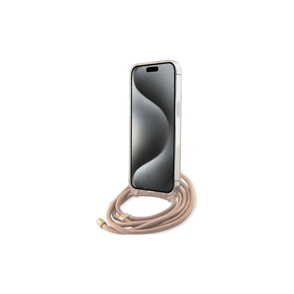 Hurtownia GSM - Case Guess GUHCP15XHC4SEP Apple iPhone 15 Pro Max Hardcase Crossbody Cord 4G Print rosa/pink - GUE3098 - {ean13} - Hurt