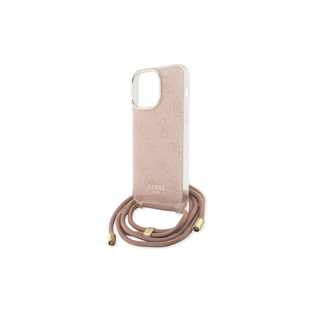 Hurtownia GSM - Case Guess GUHCP15XHC4SEP Apple iPhone 15 Pro Max Hardcase Crossbody Cord 4G Print rosa/pink - GUE3098 - {ean13} - Hurt