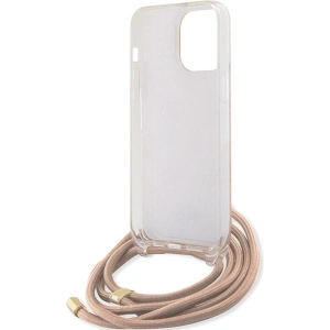 Wholesale Guess GUHCP15XHC4SEP Apple iPhone 15 Pro Max hardcase Crossbody Cord 4G Print pink - GUE3098 - {ean13} - Hurt