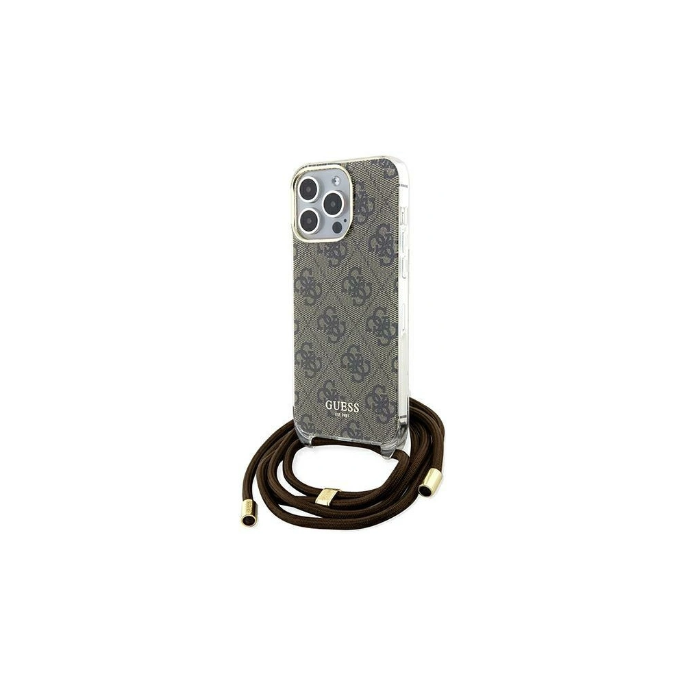 Hurtownia GSM - Etui Guess GUHCP15XHC4SEW Apple iPhone 15 Pro Max hardcase Crossbody Cord 4G Print hnědý/brown - GUE3099 - {ean13} - Hurt