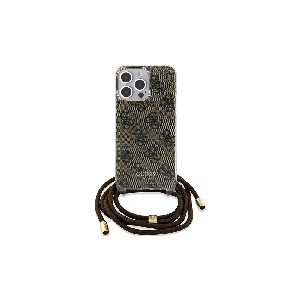 Hurtownia GSM - Etui Guess GUHCP15XHC4SEW Apple iPhone 15 Pro Max hardcase Crossbody Cord 4G Print hnědý/brown - GUE3099 - {ean13} - Hurt
