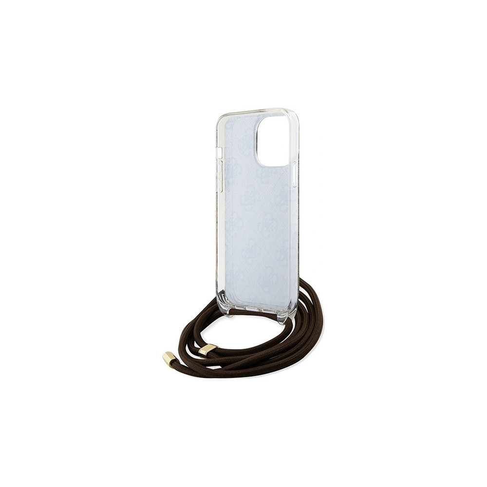 Wholesale Guess GUHCP15XHC4SEW Apple iPhone 15 Pro Max hardcase Crossbody Cord 4G Print brown - GUE3099 - {ean13} - Hurt