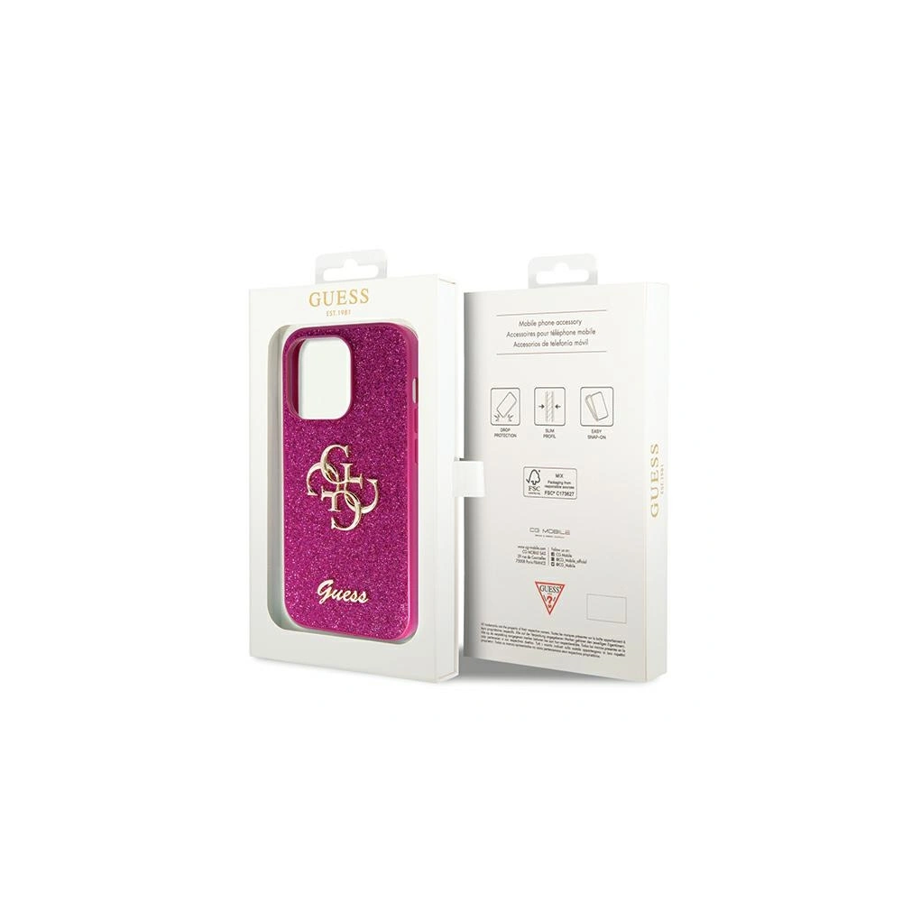 Hurtownia GSM - Case Guess GUHCP15XHG4SGU Apple iPhone 15 Pro Max Hardcase Glitter Script Big 4G lila/purple - GUE3100 - {ean13} - Hurt