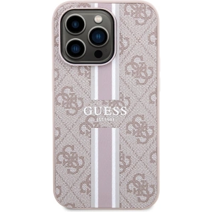 Etui Guess GUHMP15LP4RPSP Apple iPhone 15 Pro hardcase 4G Printed Stripes MagSafe różowy/pink