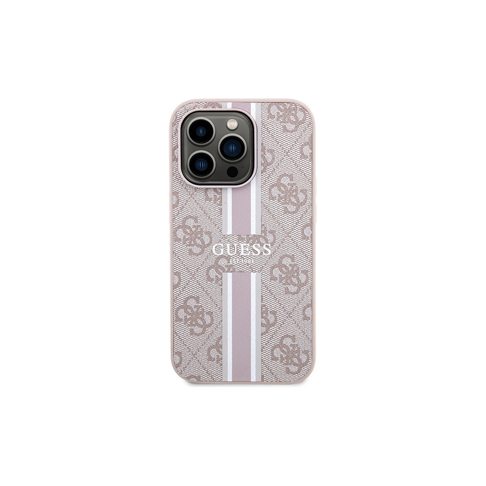 Hurtownia GSM - Etui Guess GUHMP15LP4RPSP Apple iPhone 15 Pro hardcase 4G Printed Stripes MagSafe roz/bălău - GUE3103 - {ean13} - Hurt