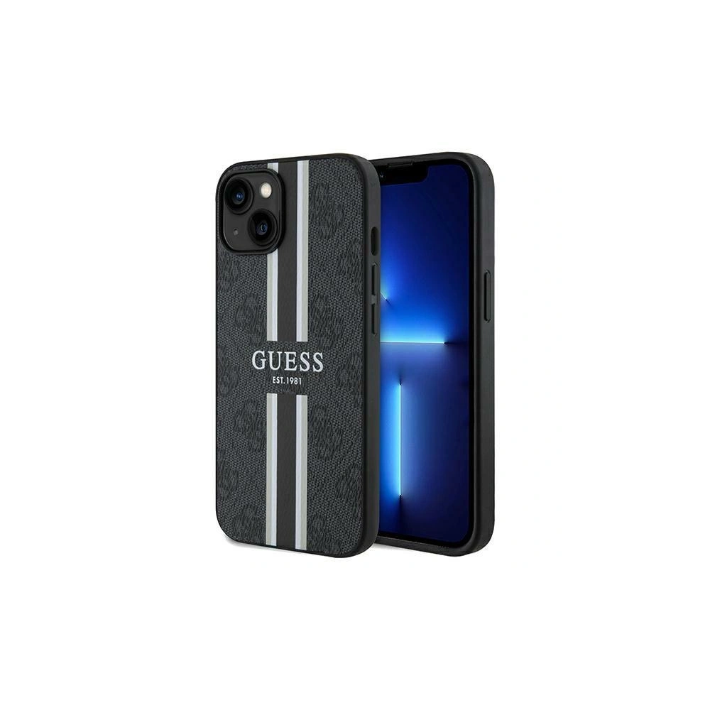 Hurtownia GSM - Case Guess GUHMP15SP4RPSK Apple iPhone 15 / 14 / 13 Hardcase 4G Printed Stripes MagSafe schwarz/black - GUE3104 - {ean13} - Hurt