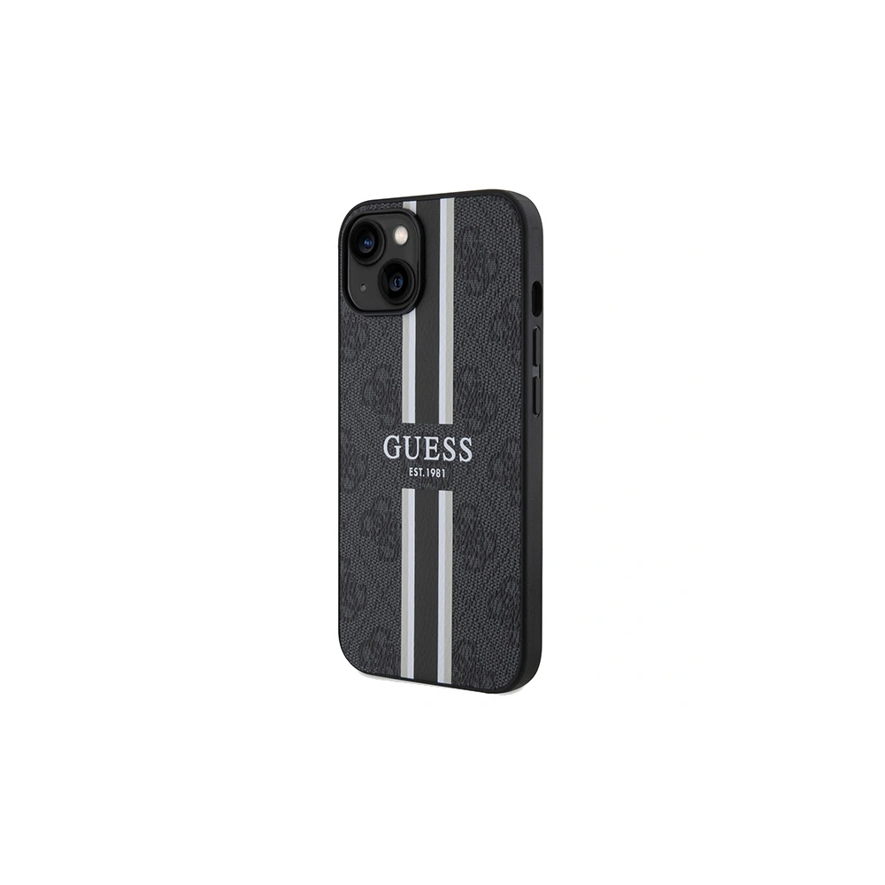 Hurtownia GSM - Case Guess GUHMP15SP4RPSK Apple iPhone 15 / 14 / 13 Hardcase 4G Printed Stripes MagSafe schwarz/black - GUE3104 - {ean13} - Hurt