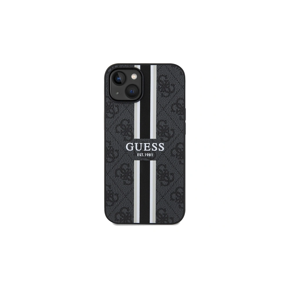 Hurtownia GSM - Etui Guess GUHMP15SP4RPSK Apple iPhone 15 / 14 / 13 hardcase 4G Printed Stripes MagSafe negru/black - GUE3104 - {ean13} - Hurt