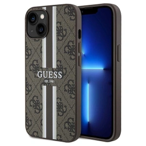 Hurtownia GSM - Case Guess GUHMP15SP4RPSW Apple iPhone 15 / 14 / 13 Hardcase 4G Gedruckte Streifen MagSafe braun/brown - GUE3105 - {ean13} - Hurt