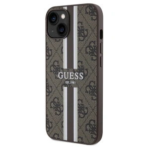Hurtownia GSM - Case Guess GUHMP15SP4RPSW Apple iPhone 15 / 14 / 13 Hardcase 4G Gedruckte Streifen MagSafe braun/brown - GUE3105 - {ean13} - Hurt