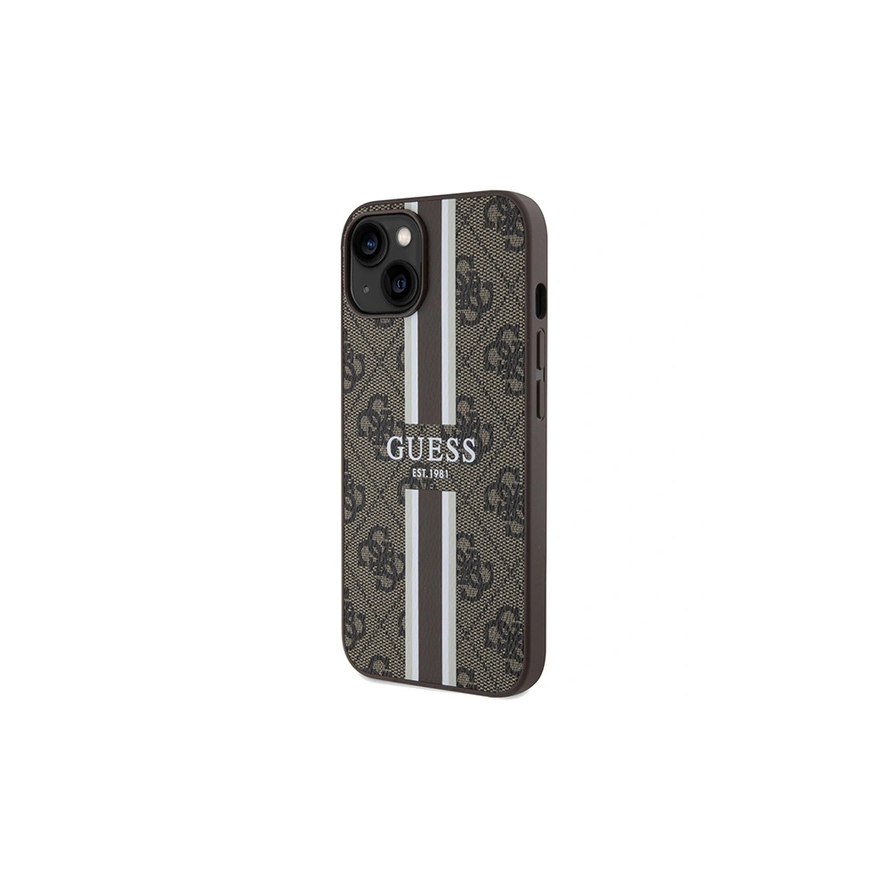 Hurtownia GSM - Etui Guess GUHMP15SP4RPSW Apple iPhone 15 / 14 / 13 hardcase 4G Printed Stripes MagSafe maro/brown - GUE3105 - {ean13} - Hurt