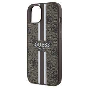 Hurtownia GSM - Case Guess GUHMP15SP4RPSW Apple iPhone 15 / 14 / 13 Hardcase 4G Gedruckte Streifen MagSafe braun/brown - GUE3105 - {ean13} - Hurt