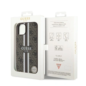 Hurtownia GSM - Case Guess GUHMP15SP4RPSW Apple iPhone 15 / 14 / 13 Hardcase 4G Gedruckte Streifen MagSafe braun/brown - GUE3105 - {ean13} - Hurt