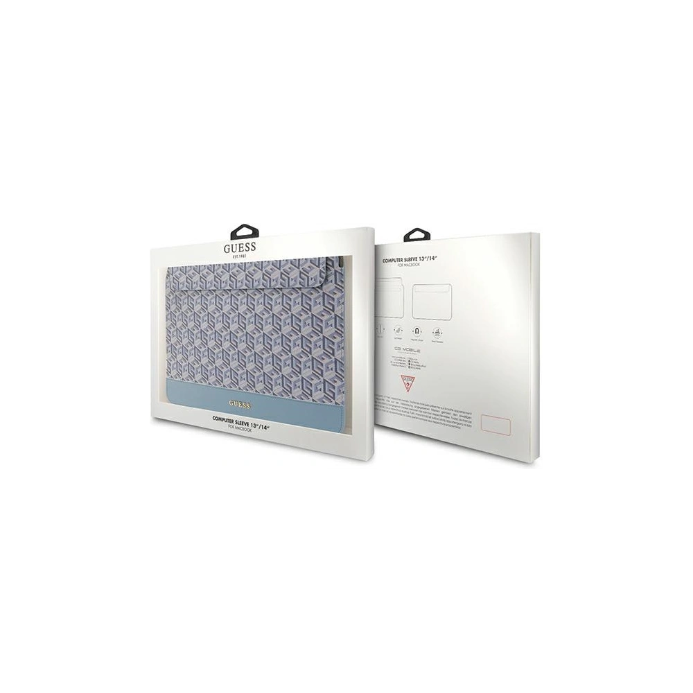 Hurtownia GSM - Torba Guess Sleeve GUCS14HGCFSEB 14" GCube Csíkok kék/blue - GUE3108 - {ean13} - Hurt
