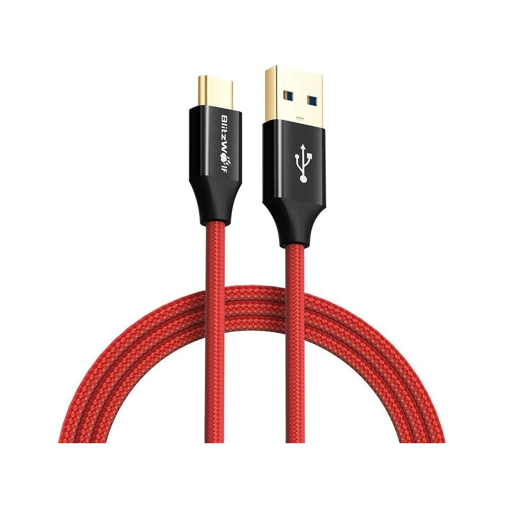 Hurtownia GSM - Kabel USB Typu C BlitzWolf Ampcore BW-TC10 1,8m, czerwony - BLZ076RED - {ean13} - Hurt