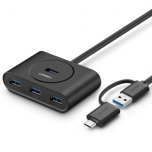 HUB USB 3.0 + USB-C 3.1 UGREEN 4-portowy, OTG