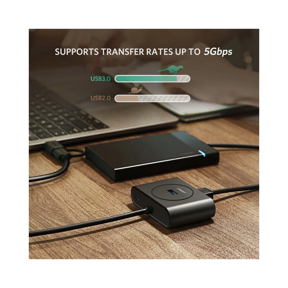 Wholesale HUB USB 3.0 + USB-C 3.1 UGREEN 4-port, OTG - UGR078 - {ean13} - Hurt