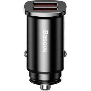 Car Charger Baseus Square 2xUSB QC3.0 5A 30W Black