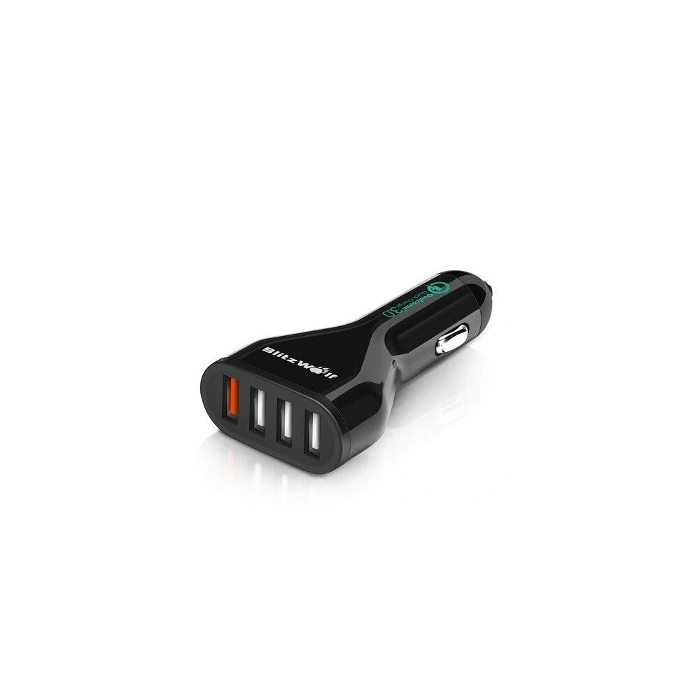 Hurtownia GSM - Ładowarka samochodowa USB BlitzWolf BW-C10 4xUSB 54W Quick Charge 3.0, czarna - BLZ081BLK - {ean13} - Hurt