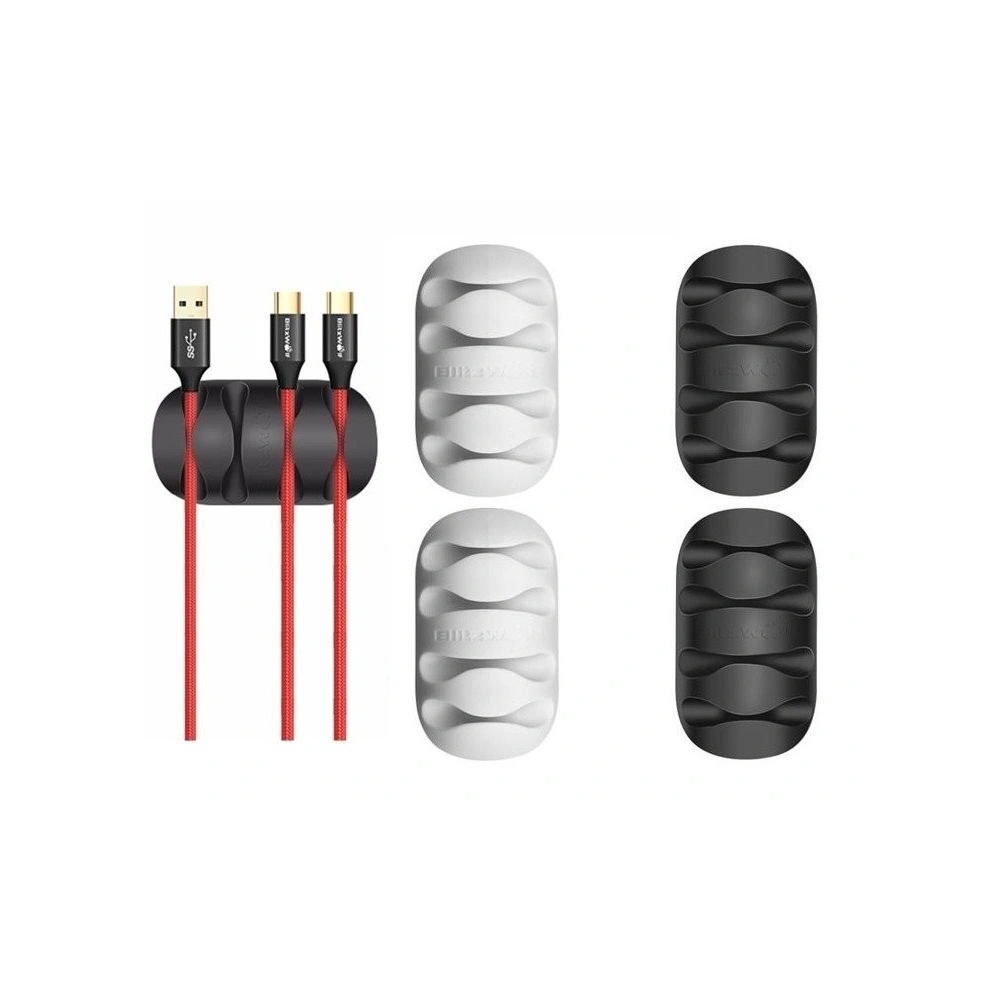 Hurtownia GSM - Mini organizer kabla BlitzWolf BW-PM2 (4-slotowy) białe / czarne (4 sztuki) - BLZ082 - {ean13} - Hurt