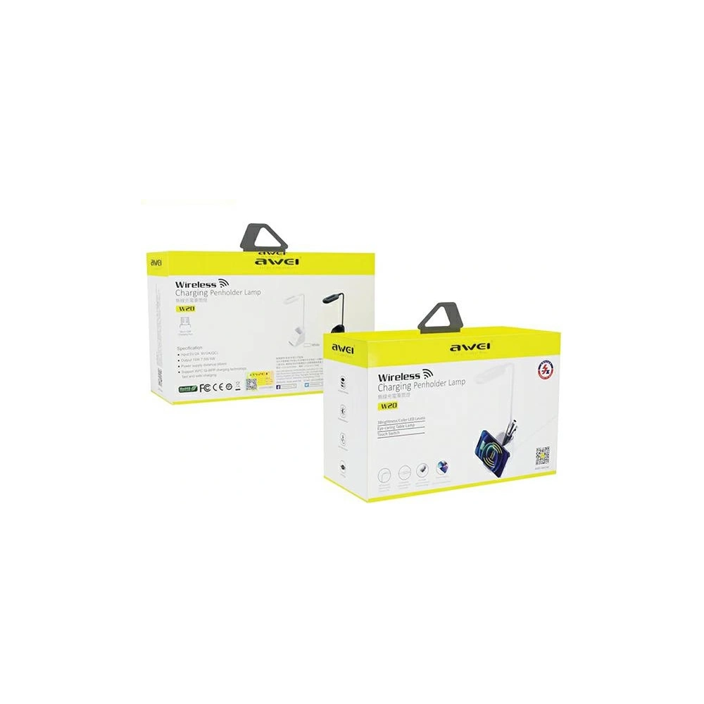 Hurtownia GSM - Lampă LED cu încărcător inductiv AWEI W20 15W Încărcare rapidă negru/black - AWEI171 - {ean13} - Hurt