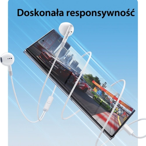 Słuchawki przewodowe douszne AWEI PC-6T USB-C, 1.2m czarny/black