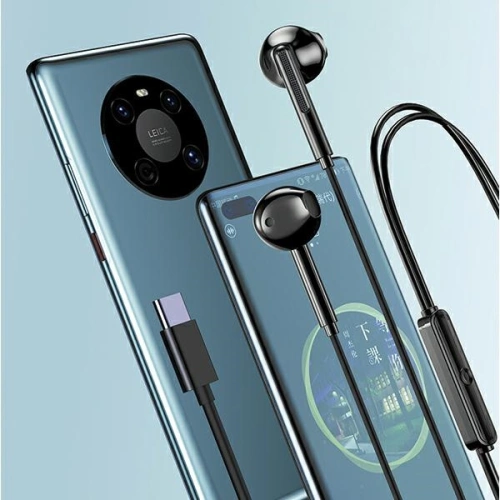 Słuchawki przewodowe douszne AWEI PC-7T USB-C 1.2m czarny/black