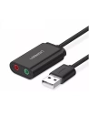Zewnętrzna karta dźwiękowa USB UGREEN 15cm (czarny)