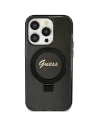 Wholesale Guess GUHMN61HRSGSK Apple iPhone 11 / XR hardcase Ring Stand Script Glitter MagSafe black - GUE3110 - {ean13} - Hurt