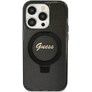 Hurtownia GSM - Etui Guess GUHMP12MHRSGSK Apple iPhone 12 / 12 Pro hardcase Ring Stand Script Glitter MagSafe černý/black - GUE3111 - {ean13} - Hurt