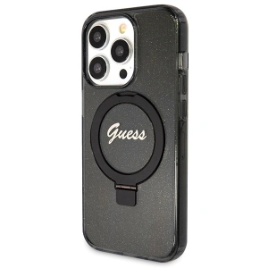 Hurtownia GSM - Case Guess GUHMP13LHRSGSK Apple iPhone 13 / 13 Pro Hartschale Ring Stand Script Glitter MagSafe schwarz/black - GUE3112 - {ean13} - Hurt