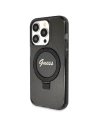 Wholesale Guess GUHMP13LHRSGSK Apple iPhone 13 / 13 Pro hardcase Ring Stand Script Glitter MagSafe black - GUE3112 - {ean13} - Hurt