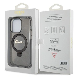 Hurtownia GSM - Case Guess GUHMP13LHRSGSK Apple iPhone 13 / 13 Pro Hartschale Ring Stand Script Glitter MagSafe schwarz/black - GUE3112 - {ean13} - Hurt