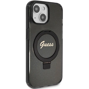 Hurtownia GSM - Case Guess GUHMP13MHRSGSK Apple iPhone 13 / 14 / 15 Hardcase Ring Stand Script Glitter MagSafe schwarz/black - GUE3113 - {ean13} - Hurt
