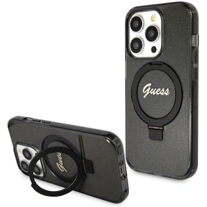 Hurtownia GSM - Etui Guess GUHMP13XHRSGSK Apple iPhone 13 Pro Max hardcase Ring Stand Script Glitter MagSafe černý/black - GUE3114 - {ean13} - Hurt