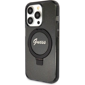 Hurtownia GSM - Etui Guess GUHMP13XHRSGSK Apple iPhone 13 Pro Max hardcase Ring Stand Script Glitter MagSafe černý/black - GUE3114 - {ean13} - Hurt